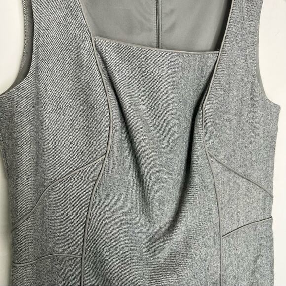 Banana Republic Gray Wool Sheath Dress Structured Piping Size 6 - Picture 3 of 5